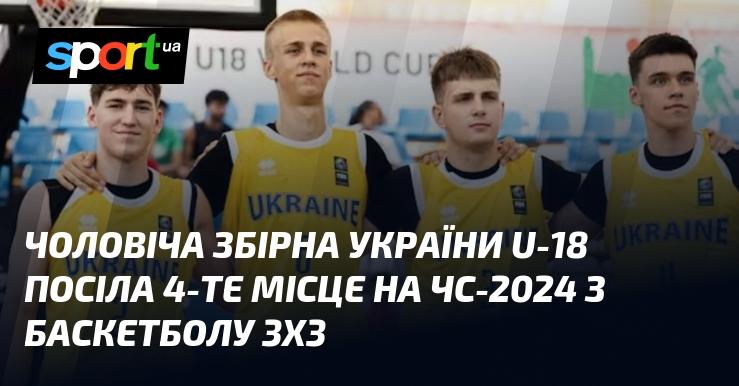 Чоловіча збірна України U-18 завершила чемпіонат світу 2024 з баскетболу 3х3 на четвертій позиції.