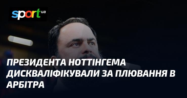 Президент Ноттінгема отримав дискваліфікацію за те, що плюнув на арбітра.