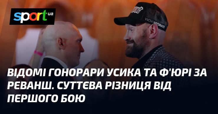 Знамениті гонорари Усика та Ф'юрі за повторний бій. Помітна зміна у порівнянні з першим поєдинком.