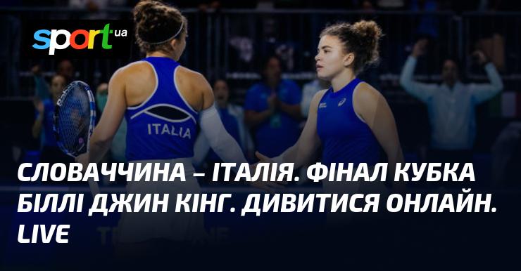 Словаччина проти Італії. Фінальна гра Кубка Біллі Джин Кінг. Дивіться в режимі онлайн. Прямий ефір.