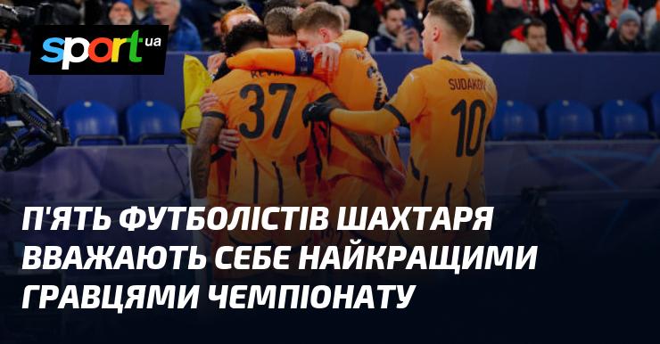 П'ятеро футболістів Шахтаря вважають себе кращими гравцями в чемпіонаті.